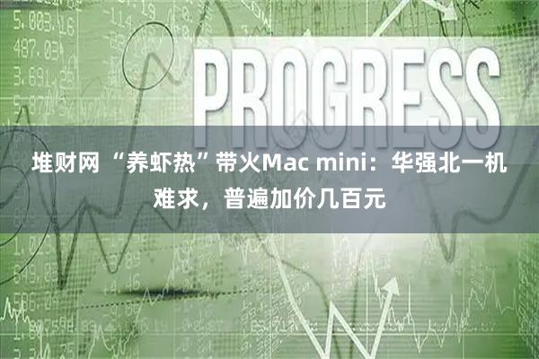 堆财网 “养虾热”带火Mac mini：华强北一机难求，普遍加价几百元