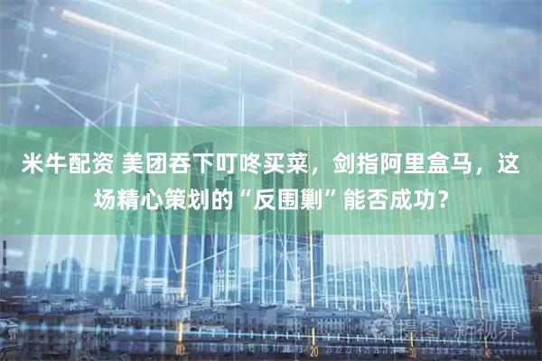 米牛配资 美团吞下叮咚买菜，剑指阿里盒马，这场精心策划的“反围剿”能否成功？