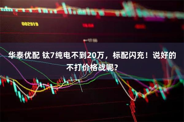 华泰优配 钛7纯电不到20万，标配闪充！说好的不打价格战呢？