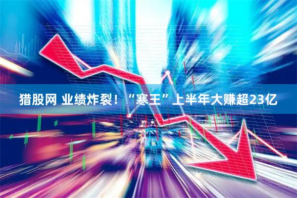 猎股网 业绩炸裂！“寒王”上半年大赚超23亿