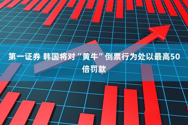 第一证券 韩国将对“黄牛”倒票行为处以最高50倍罚款